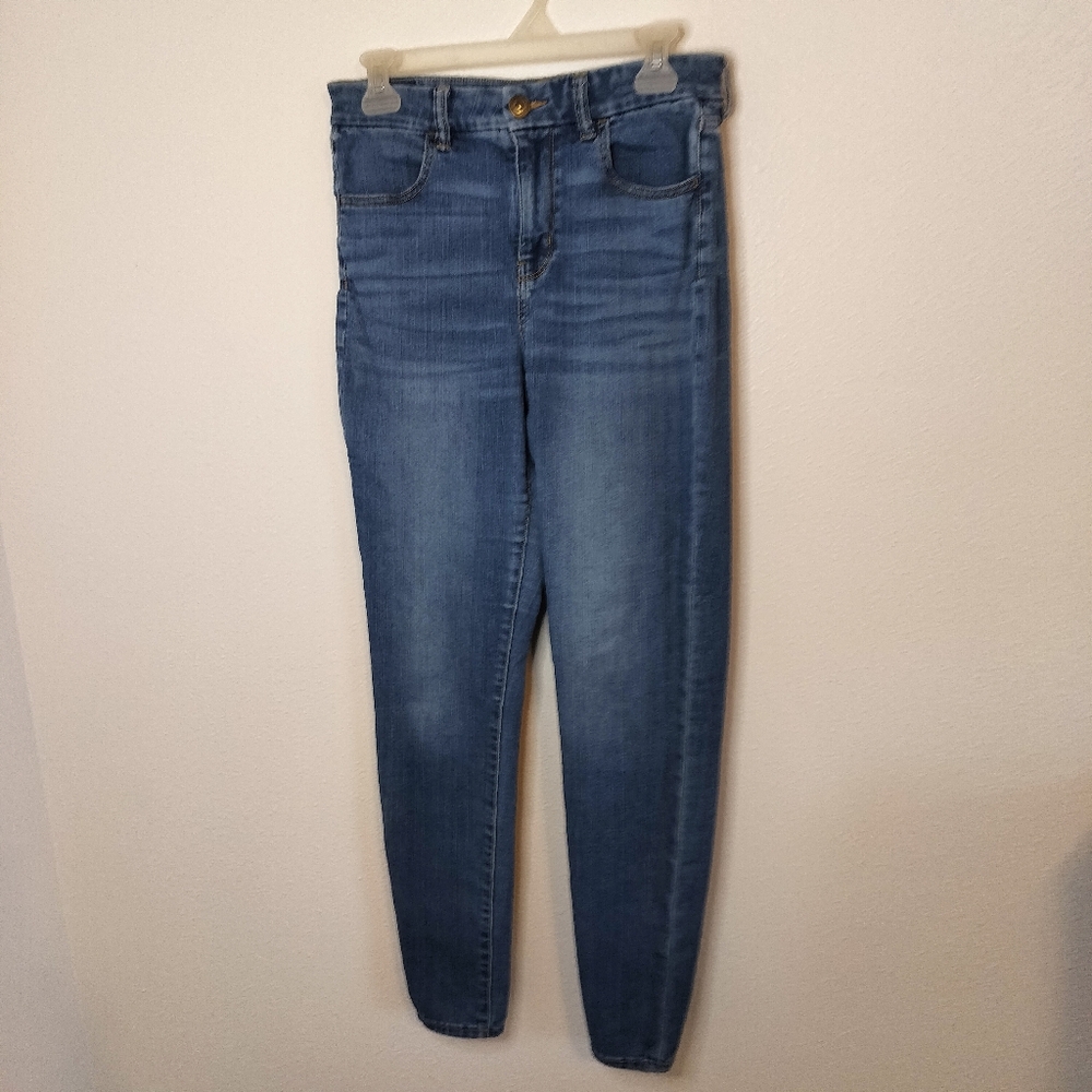 American Eagle Curvy Hi Rise Jegging Next Level Stretch Size 8L classic‎ casual